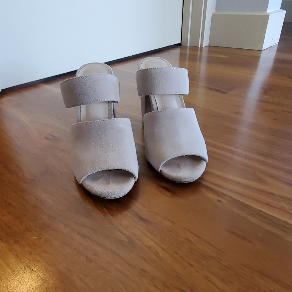 Raye tan seude heels